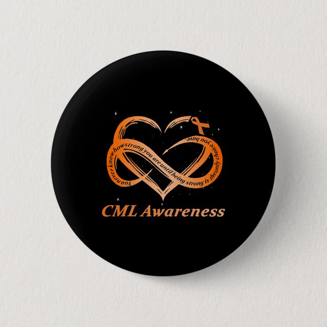 Warrior I'm Fine Chronic Myeloid Leukemia Awarenes Button (Front)