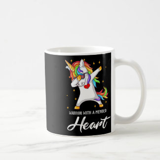 Warrior In A Mended Heart Dabbing Unicorn Chd Awar Coffee Mug
