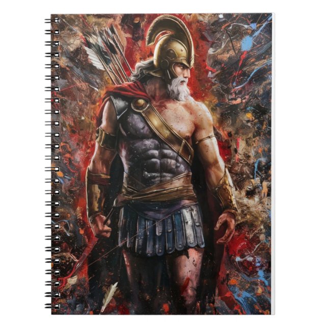 Warrior in Battle Stance Notebook (Front)
