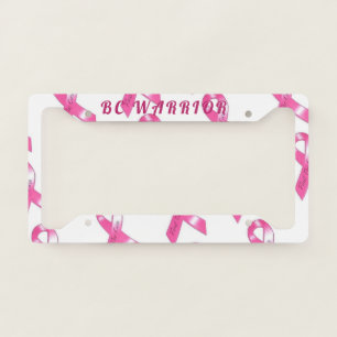 Warrior in Pink License Plate Frame