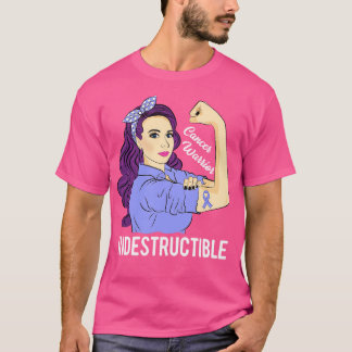 Warrior Indestructible Awareness Support Fighter T-Shirt