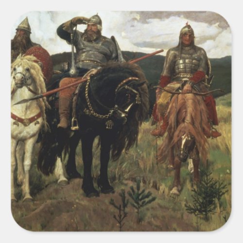 Warrior Knights 1881_98 Square Sticker