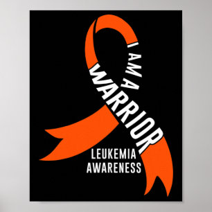 Warrior Leukemia Awareness Blood Cancer Chemothera Poster