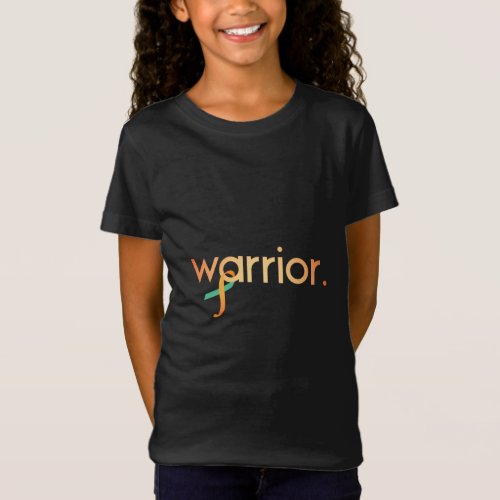 Warrior Leukemia Awareness Orange Ribbon  T_Shirt
