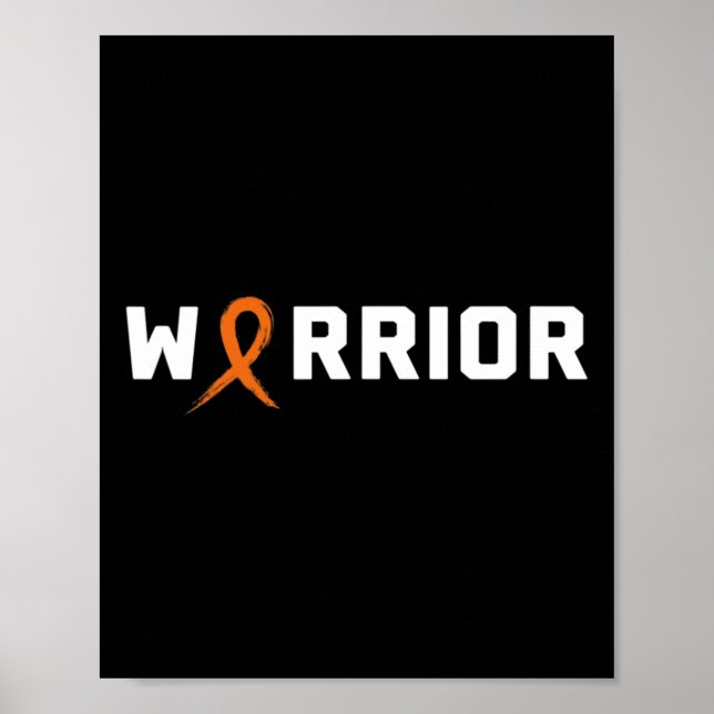 WARRIOR LEUKEMIA SHIRT - Blood Cancer Awareness  Poster (Front)