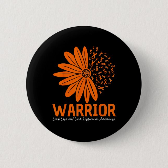 Warrior Limb Loss &amp; Limb Difference Awareness  Button (Front)