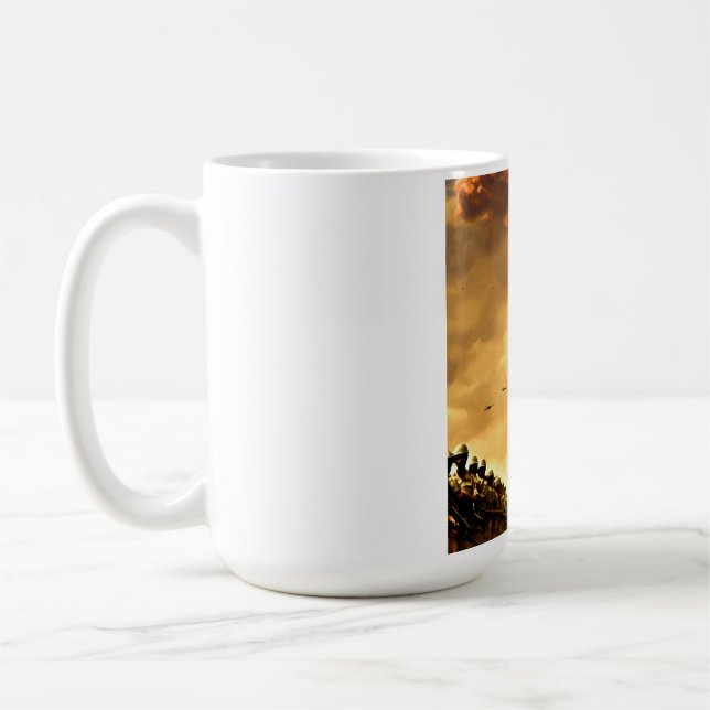Warrior March – Military Power & Honor Graphic Tee Coffee Mug (Left)