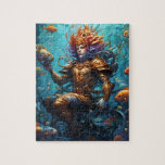 Warrior Merman and Koi Fish Jigsaw Jigsaw Puzzle