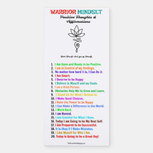 Warrior Mindset Positive Affirmations Notepad