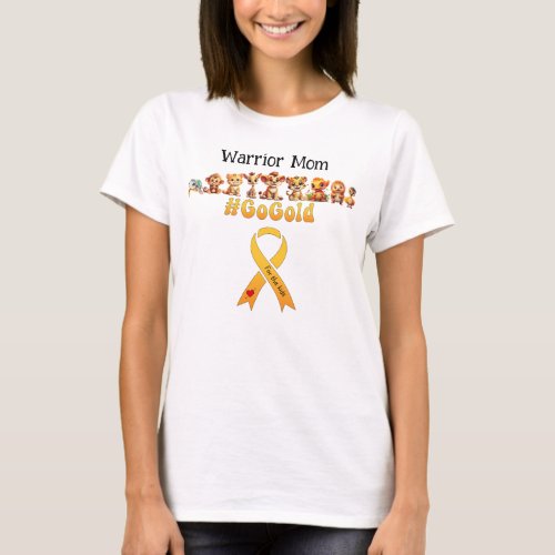Warrior Mom Childhood Cancer Awareness T_Shirt