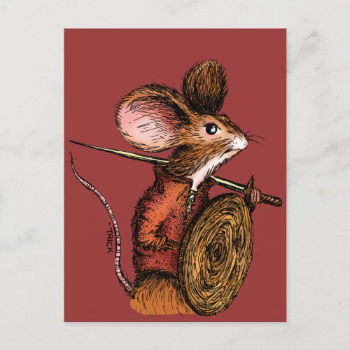 Warrior Mouse Postcard