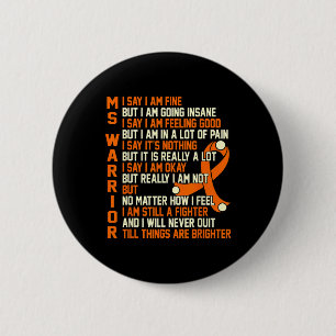 Warrior Multiple Sclerosis Awareness Graphic  Button