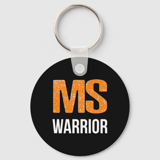 Warrior Multiple Sclerosis Awareness  Keychain (Front)