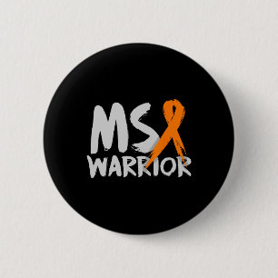Warrior Multiple Sclerosis Awareness Month  Button