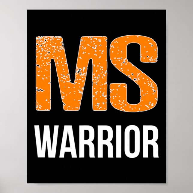 Warrior Multiple Sclerosis Awareness  Poster (Front)