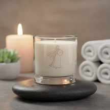 Warrior Mum Minimalist Line Art Candle