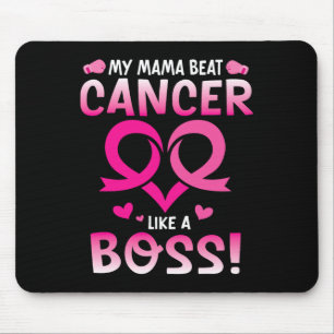 Warrior My Mama Beat Breast Cancer Like A Boss Fig Mouse Pad