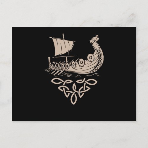Warrior Norse Mythology Viking Ship Valhalla Gift Postcard