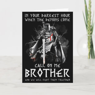 Warrior Of God Call On Me Bother Fight Knight Temp Card