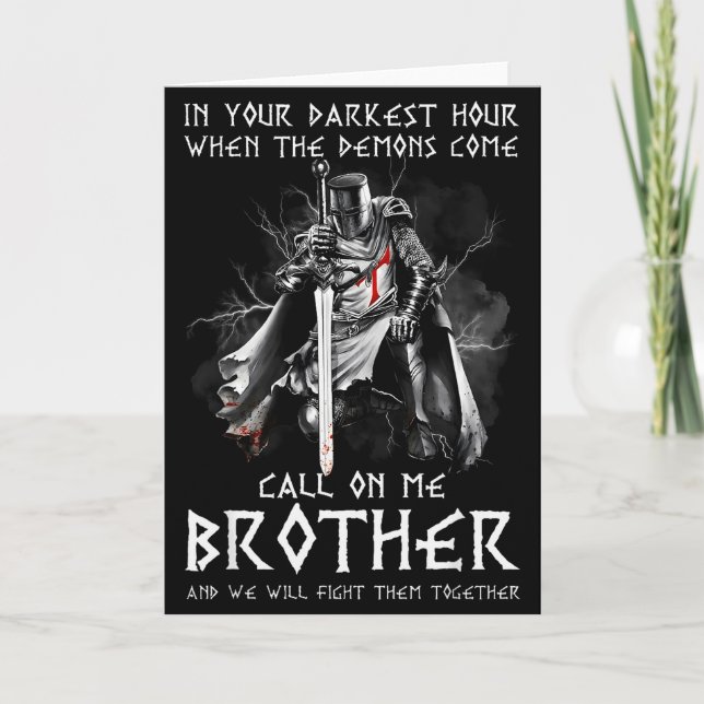 Warrior Of God Call On Me Bother Fight Knight Temp Card (Front)