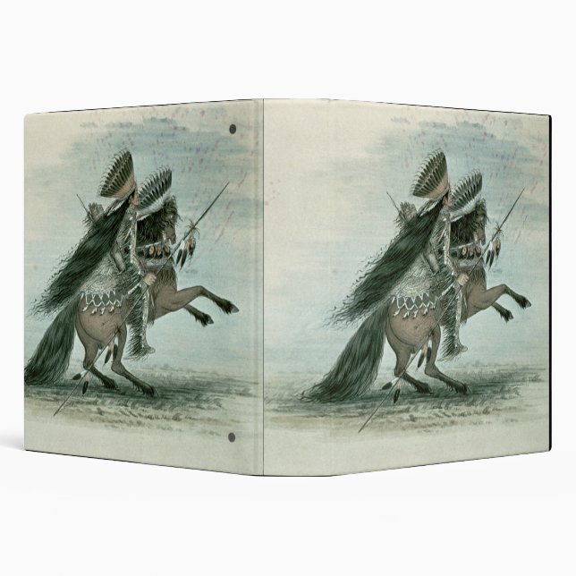 Warrior of the Crow Tribe (w/c on paper) Binder (Background)