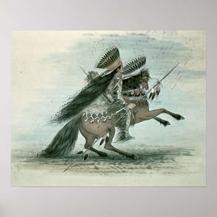 Warrior of the Crow Tribe (w/c on paper) Posters