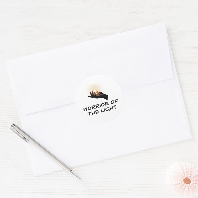 Warrior Of The Light Classic Round Sticker (Envelope)
