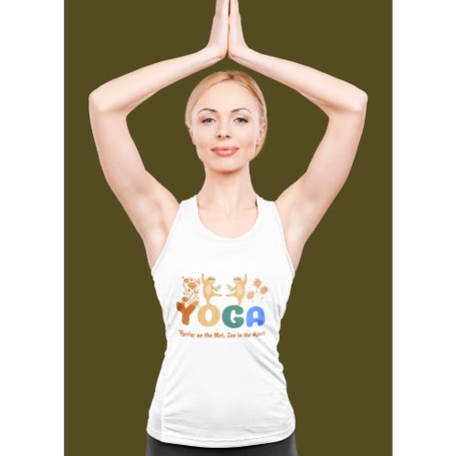 Warrior on the Mat Zen in the Heart  Yoga Sloth  Tank Top