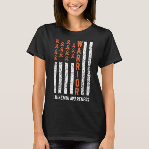 Warrior Orange Ribbon Leukemia Cancer Awareness T-Shirt