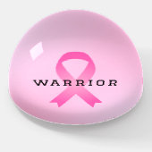 Warrior Pink Quote Breast Cancer Paperweight (Angled)