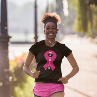 Warrior Pink Ribbon Breast Cancer Awareness Month  T-Shirt