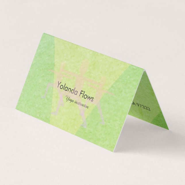 Warrior Pose Yoga Business Card (Front)
