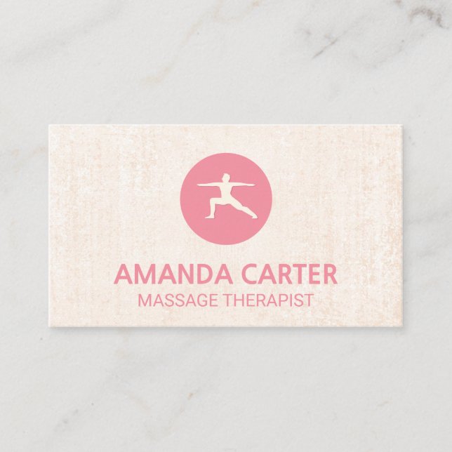 Warrior Pose Yoga Business Card (Front)