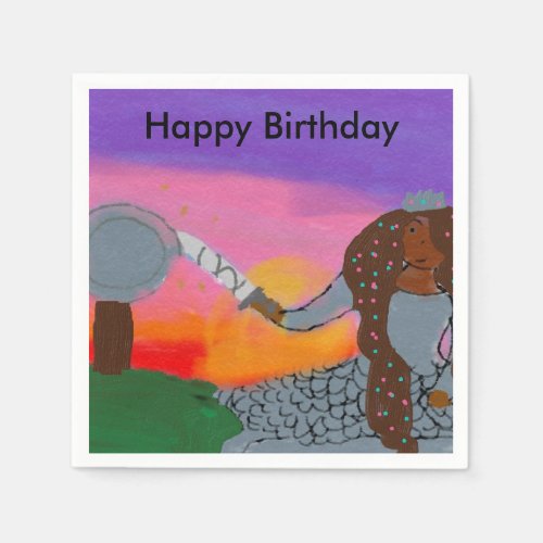 Warrior Princess Birthday Napkins