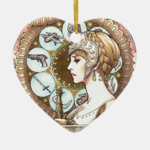 Warrior Princess Ceramic Ornament