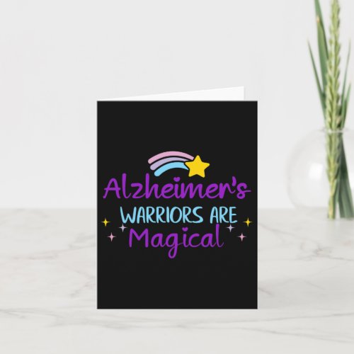 Warrior Purple Ribbon Awareness Dementia Support  Card