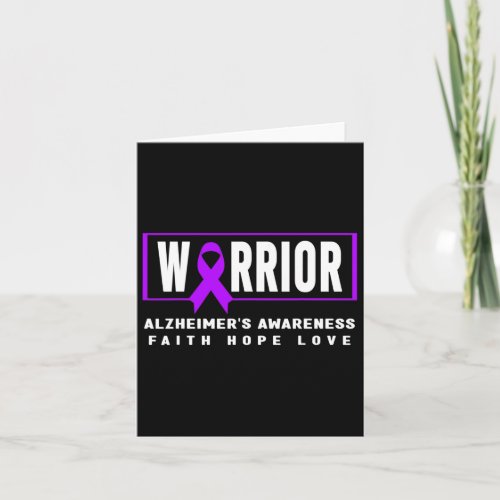 Warrior _ Purple Ribbon Heimers Awareness  Card