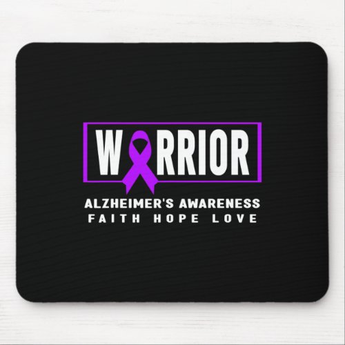 Warrior _ Purple Ribbon Heimers Awareness  Mouse Pad