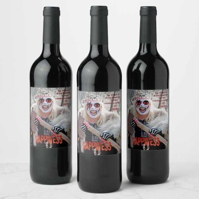 Warrior Queen Happiness Wine Label! Wine Label (Bottles)