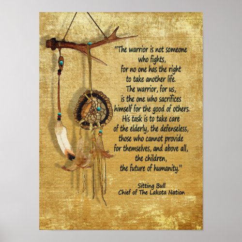 Warrior quote Dream_Catcher motivational Poster
