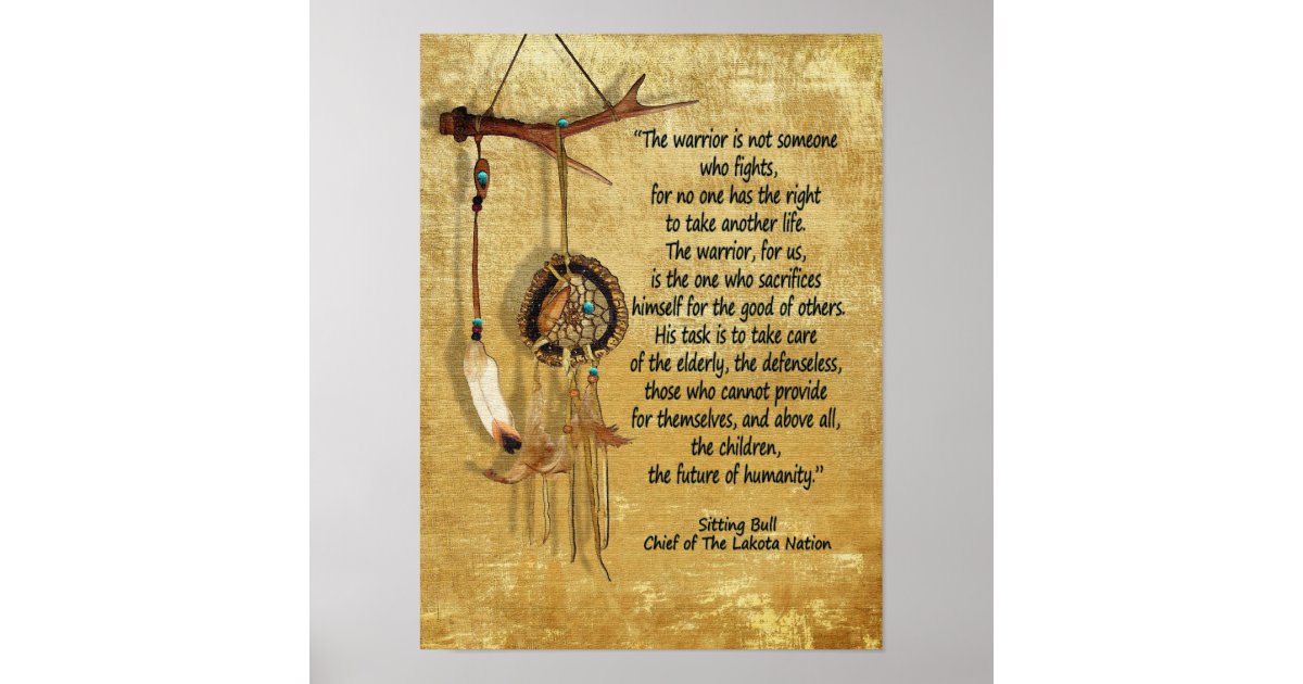 Warrior quote Dream-Catcher motivational Poster | Zazzle