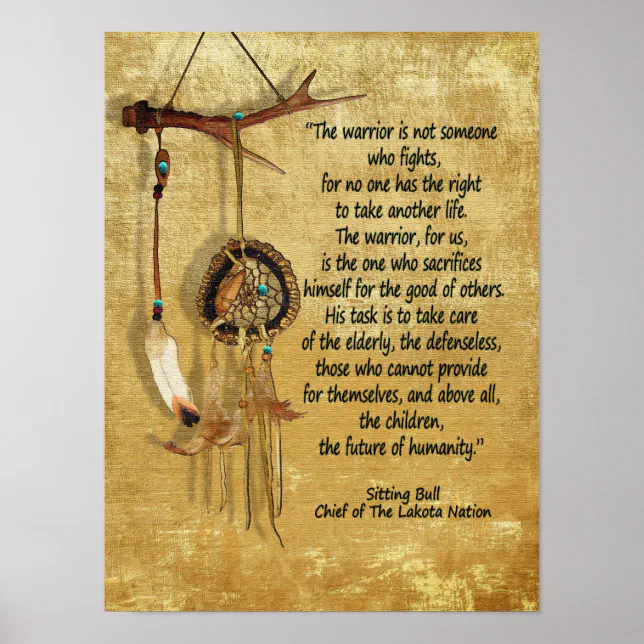 Warrior quote Dream-Catcher motivational Poster | Zazzle