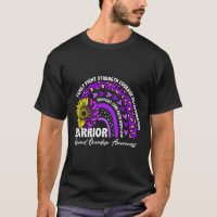 Warrior Rainbow Purple Ribbon Opioid Overdose Awar