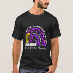 Warrior Rainbow Purple Ribbon Opioid Overdose Awar T-Shirt