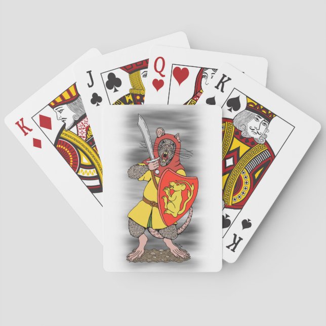 Warrior Rat with Falchion Poker Cards (Back)
