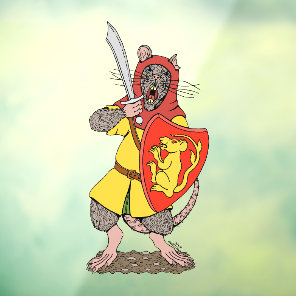 Warrior Rat with Falchion Window Cling