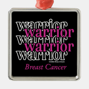 Warrior/Repeated...Breast Cancer Metal Ornament