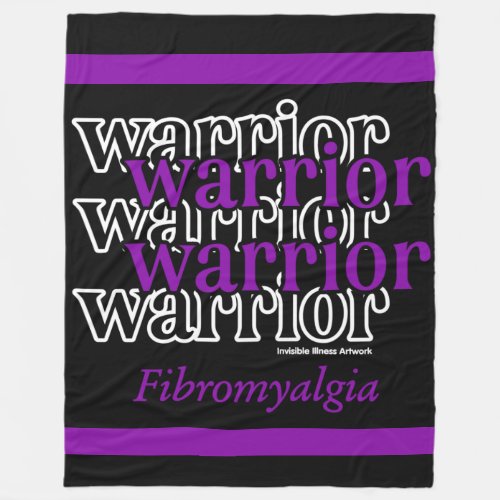 WarriorRepeatedFibro Fleece Blanket