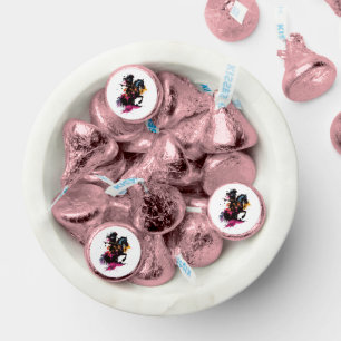 Warrior riding horse in watercolor hershey®'s kisses®