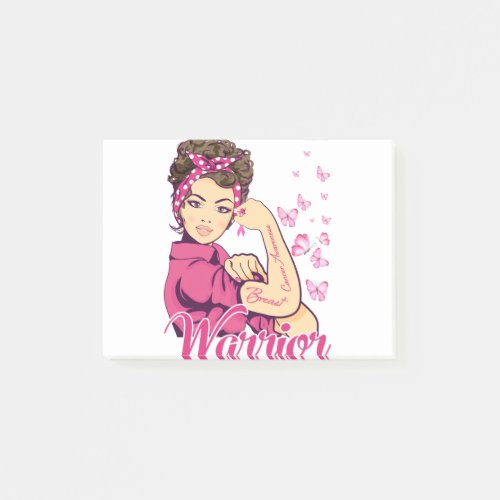 Warrior Rosie Riveter Breast Cancer Awareness Post_it Notes